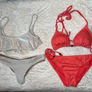 REEF & RIP CURL Bikini Set --- Two Pairs